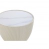 Manhattan Comfort Modern Anderson End Table 2.0 Upholstered in Cream Half