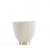 Manhattan Comfort Modern Anderson End Table 2.0 Upholstered in Cream Front