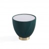 Manhattan Comfort Modern Anderson End Table 2.0 Upholstered in Green Top Angle