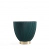 Manhattan Comfort Modern Anderson End Table 2.0 Upholstered in Green Front