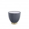 Manhattan Comfort Modern Anderson End Table 2.0 Upholstered in Grey Front