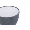 Manhattan Comfort Modern Anderson End Table 2.0 Upholstered in Grey Half