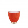 Manhattan Comfort Modern Anderson End Table 2.0 Upholstered in Orange Front Angle
