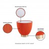 Manhattan Comfort Modern Anderson End Table 2.0 Upholstered in Orange