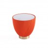 Manhattan Comfort Modern Anderson End Table 2.0 Upholstered in Orange Top Angle
