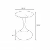 Manhattan Comfort Modern Patchin End Table with Round Metal Base in Brown Wood with Gold Tabletop Size - Manhattan Comfort Modern Patchin End Table with Round Metal Base in Brown Wood with Gold Tabletop Size