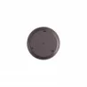 Manhattan Comfort Modern Patchin End Table with Round Metal Base in Brown Wood with Gold Tabletop Bottom - Manhattan Comfort Modern Patchin End Table with Round Metal Base in Brown Wood with Gold Tabletop Bottom