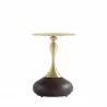 Manhattan Comfort Modern Patchin End Table with Round Metal Base in Brown Wood with Gold Tabletop Front - Manhattan Comfort Modern Patchin End Table with Round Metal Base in Brown Wood with Gold Tabletop Front