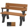 Polly Products Economizer Traditional Backed Bench With Arm1