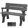 Polly Products Economizer Traditional Backed Bench With Arm2