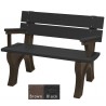 Polly Products Economizer Traditional Backed Bench With Arm3