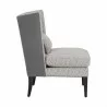 Sunpan Kenzo Lounge Chair in Chevron Grey - Antonio Charcoal - Side Angle - Sunpan Kenzo Lounge Chair in Chevron Grey - Antonio Charcoal - Side Angle