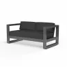 Redondo Loveseat in Spectrum Carbon, No Welt - Front Side Angle - Redondo Loveseat in Spectrum Carbon, No Welt - Front Side Angle