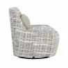 Sunpan Taira Swivel Lounge Chair - Shade Driftwood / Navarro Stone - Side Angle - Sunpan Taira Swivel Lounge Chair - Shade Driftwood / Navarro Stone - Side Angle