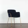 Sunpan Odesa Dining Armchair Abbington Navy - Front Side Angle - Sunpan Odesa Dining Armchair Abbington Navy - Front Side Angle