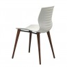  Evalyn Chair With All White Seat In Walnut Legs - Back