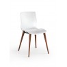  Evalyn Chair With All White Seat In Walnut Legs