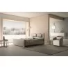 J&M Furniture Evergreen Light Taupe Queen Upholstered Platform Bed - J&M Furniture Evergreen Light Taupe Queen Upholstered Platform Bed
