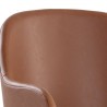 Sunpan Hensley Dining Armchair in Hazelnut - Closeup Top Angle