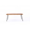 Crawford and Burke Leona Reclaimed Wood and Metal Cocktail Table, Front Angle