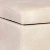 Sunpan Janet Storage Bench Bravo Cream - Closeup Top Angle