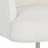 Sunpan Karina Office Chair Copenhagen White - Seat Closeup Angle - Sunpan Karina Office Chair Copenhagen White - Seat Closeup Angle