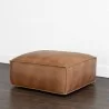 Sunpan Liron Ottoman Overcast Tobacco Tan - Front Side Angle - Sunpan Liron Ottoman Overcast Tobacco Tan - Front Side Angle