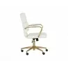 Sunpan Kleo Office Chair in Snow - Side Angle - Sunpan Kleo Office Chair in Snow - Side Angle