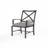 La Jolla Dining Chair in Canvas Granite w/ Self Welt - Front Side Angle