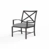 La Jolla Dining Chair in Canvas Granite w/ Self Welt - Front Side Angle - La Jolla Dining Chair in Canvas Granite w/ Self Welt - Front Side Angle