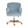 Sunpan Karina Office Chair Cornflower Blue Sky - Front Angle - Sunpan Karina Office Chair Cornflower Blue Sky - Front Angle