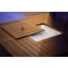 AZ Patio Heaters Outdoor Square Aluminum Fire Pit in Hammered Bronze - Detail - AZ Patio Heaters Outdoor Square Aluminum Fire Pit in Hammered Bronze - Detail