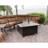 AZ Patio Heaters Outdoor Square Aluminum Fire Pit in Hammered Bronze - Lifestyle