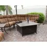 AZ Patio Heaters Outdoor Square Aluminum Fire Pit in Hammered Bronze - Lifestyle - AZ Patio Heaters Outdoor Square Aluminum Fire Pit in Hammered Bronze - Lifestyle