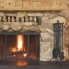 Mr. Bar-B-Q UniFlame® 5 Piece Olde World Iron Fireset with Heavy Crook Handles - Mr. Bar-B-Q UniFlame® 5 Piece Olde World Iron Fireset with Heavy Crook Handles