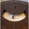 AZ Patio Heaters Outdoor Round Propane Aluminum Fire Pit with Scroll Design - Closeup Angle