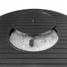 AZ Patio Heaters Outdoor Round Aluminum Propane Fire Pit in Black - Detail