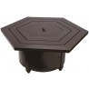 AZ Patio Heaters Hammered Bronze Hexagon Fire Pit - Front Top Angle