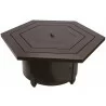AZ Patio Heaters Hammered Bronze Hexagon Fire Pit - Front Top Angle - AZ Patio Heaters Hammered Bronze Hexagon Fire Pit - Front Top Angle