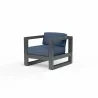 Redondo Club Chair in Spectrum Indigo, No Welt - Front Side Angle - Redondo Club Chair in Spectrum Indigo, No Welt - Front Side Angle