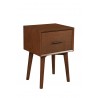 Alpine Furniture Flynn End Table, Acorn - Front Side Angle