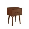 Alpine Furniture Flynn End Table, Acorn - Front Side Angle - Alpine Furniture Flynn End Table, Acorn - Front Side Angle