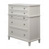 Alpine Furniture Potter 4 Drawer Multifunction Chest w/ Pull Out Tray, White - Front Side Angle