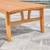 Vifah Kapalua Honey Nautical Eucalyptus Wooden Outdoor Sofa Table, Seat Closeup View 2 - Vifah Kapalua Honey Nautical Eucalyptus Wooden Outdoor Sofa Table, Seat Closeup View 2