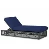 Milano Adjustable Chaise in Echo Midnight w/ Self Welt - Front Side Angle - Milano Adjustable Chaise in Echo Midnight w/ Self Welt - Front Side Angle