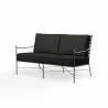 Provence Loveseat in Spectrum Carbon w/ Self Welt - Front Side Angle - Provence Loveseat in Spectrum Carbon w/ Self Welt - Front Side Angle
