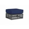 Sunset West Milano Ottoman with Cushion in Echo Midnight - Front Side Angle - Sunset West Milano Ottoman with Cushion in Echo Midnight - Front Side Angle