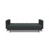 Innovation Living Cassius D.E.L. Sofa Bed - Boucle Black Raven - Front Fully Folded