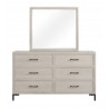 Alpine Furniture Bradley Mirror in Antique White - Front Angle