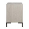 Alpine Furniture Bradley Nightstand in Antique White - Side Angle